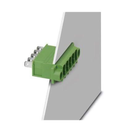 Phoenix Contact 1861154 Feed-through header, nominal cross section: 4 mmÂ², color: green, nominal current: 15 A, rated voltage (III/2): 400 V, contact surface: Tin, type of contact: Male connector, number of potentials: 2, number of rows: 1, number of positions: 2, number of con