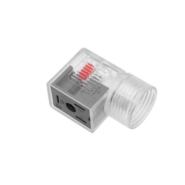 Mencom VDJ-022-00 Solenoid Valve Connectors, Field Wireable, 3 Pole, ISB 11mm, 120V, 10A, LED w/MOV, .5-NPT opening