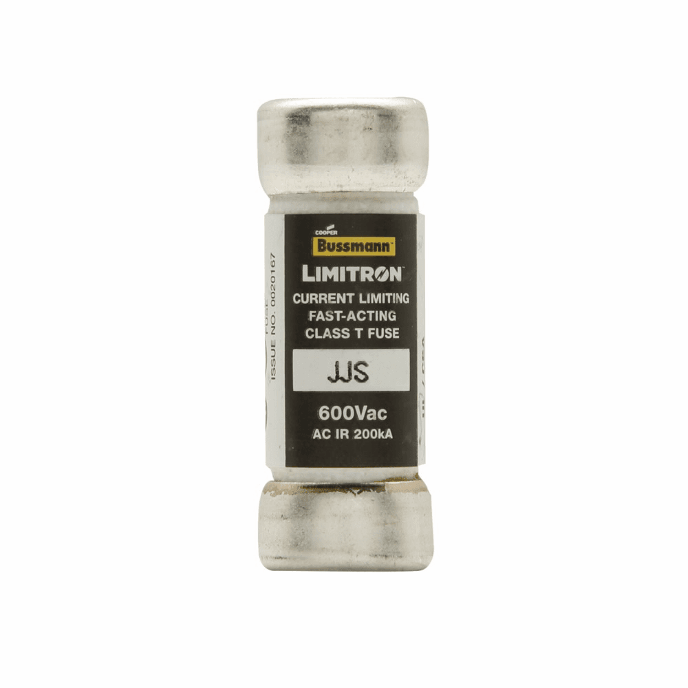 Cooper Bussmann JJS-1 JJS-1 Cooper Bussmann - Eaton Bussmann series JJS fuse, Current-limiting very fast acting fuse, Small footprint, VFD line protection, 1 A, Class T, Non-indicating, Ferrule end x ferrule end, 200 kAIC at 600 V, Standard, 10, 600 V