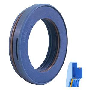 Garlock 29520-4969 Bearing Isolator; 2.756" Shaft Size; 3.543" Bore; 0.748" Width; 0.385" Flange Length; Glass Filled PTFE Stator/Rotor Material; FDA Compliant FKM O-Ring Material; -22 to 400 Degree F Temperature; ISO-GARD Style Name