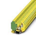 Phoenix Contact 3001695 Ground modular terminal block, connection method: Screw connection, number of connections: 4, cross section: 0.14 mm² - 1.5 mm², AWG: 26 - 16, width: 4.2 mm, color: green-yellow, mounting type: NS 15