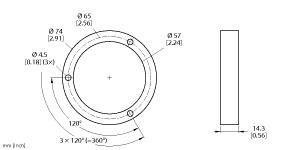 Turck M1-QR24 Accessories, Protecting Ring, For Encoders RI-QR24, Outer diameter: 74mm, Material: Aluminium