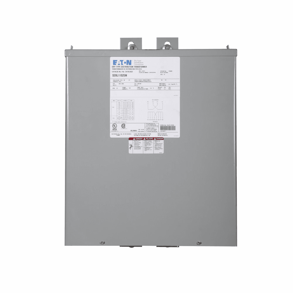 Eaton S42N11S25N S42N11S25N Eaton - General-Purpose Encapsulated Transformer, EP, Single-phase, PV: 2400V, Taps: None, SV: 120/240V, 115°C, 25 kVA, Al windings, Frame: 190, Indoor-Outdoor