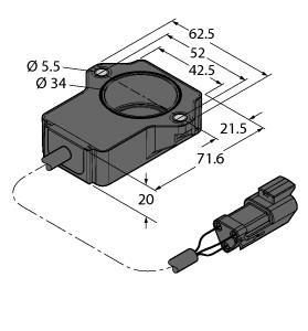 RI90P1-QR20-LU4X2-0.15-DT04-3P Part Image. Manufactured by Turck.