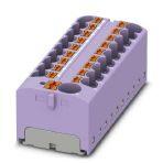 Phoenix Contact 3274048 Distribution block, bridged internally, nom. voltage: 450 V, nominal current: 32 A, connection method: Push-in connection, Push-in connection, number of connections: 19, cross section: 0.2 mm² - 6 mm², AWG: 24 - 10, width: 64.8 mm, height: 22.7 mm, color: