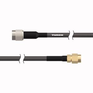 Turck TN-UHF-CBL-HF240-RPTNC-10-SMA Accessories, Coaxial Cable for Passive UHF Antennas, Cable length (L) 10 m, RP-TNC to SMA