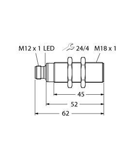 RU50L-S18-AP8X-H1141 Part Image. Manufactured by Turck.