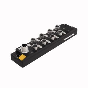 Turck TBIL-S3-8DIP I/O Hub for connection of digital signals to IO-Link Master, 8 Digital Inputs, 8 M8 Ports, , Glass fiber reinforced housing, Shock and vibration tested, Fully potted module electronics, Protection classes IP65, IP67, IP69K