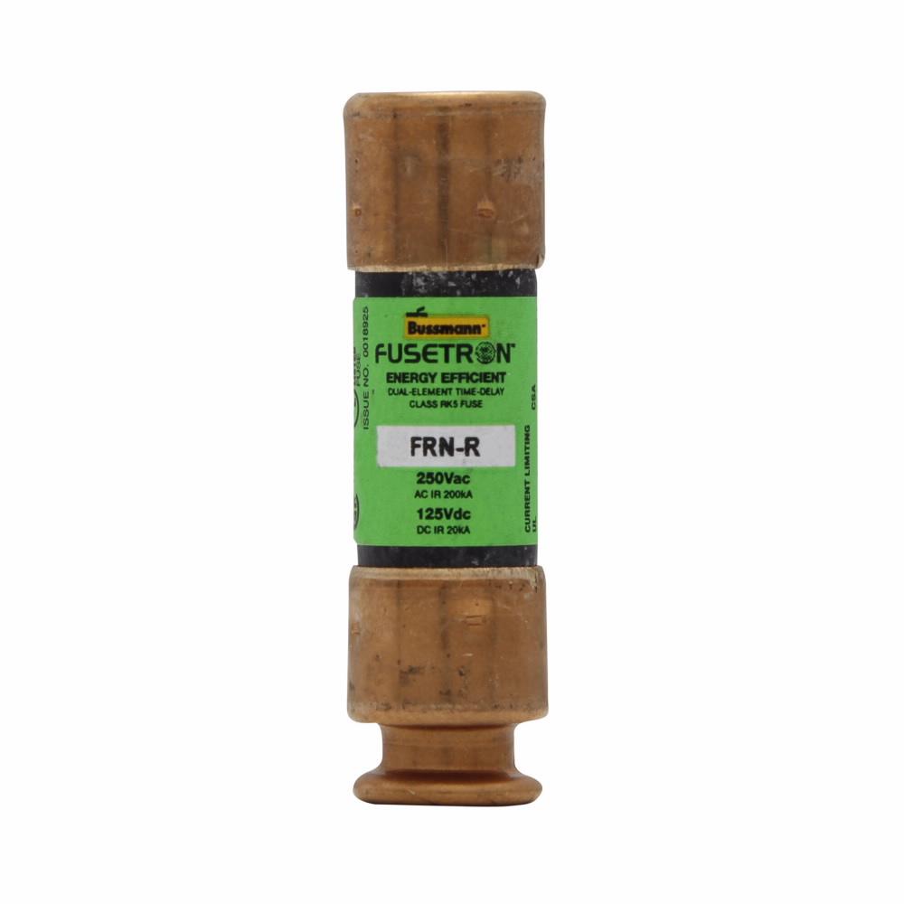 Eaton BP/FRN-R-10 Eaton Bussmann series FRN-R fuse, Time-delay current-limiting fuse, 10 A, RK5, Non-indicating, Ferrule end x ferrule end, 8 sec at 500%, 20 kAIC Vdc|200 kAIC V, Blister pack