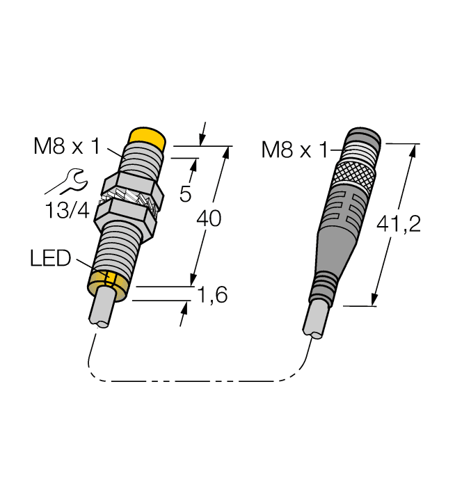 Turck NI3-EG08-RP6X-0.2-PSG3M Turck NI3-EG08-RP6X-0.2-PSG3M is an inductive proximity sensor/switch featuring a pre-wired 20cm / 8" pigtail cable terminated with a 3-pin M8 Picofast threaded coupl. nut male connector. It belongs to the NI...-EG08 series and is designed with an M8 fully threaded barrel (Picoprox) shape, constructed from stainless steel housing. This sensor operates within a supply voltage range of 10-30Vdc, with nominal values of 12Vdc and 24Vdc, and offers a sensing distance of 3mm. It operates in a Normally Closed (NC) mode and includes a single digital output (10-30Vdc; PNP). The NI3-EG08-RP6X-0.2-PSG3M is equipped with protection functions against short-circuit (pulsed), overload, and reverse polarity, and it is rated with a degree of protection of IP67.