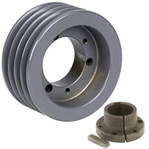 Gates QD4/5V37.50 4 Grooves; 37-1/2" Outside Diameter; Bushed; F Bushing Series; 5V Belt Series; 37.4" Pitch Minimum; 37.4" Pitch Maximum; 1 To 4" Bushing Bore Range; Keyway