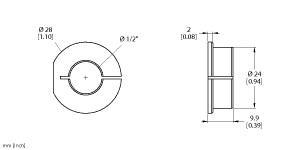 Turck RA9-QR24 Accessories, Adapter Sleeve, For Encoders RI-QR24, Reduction Unit 1/2, "