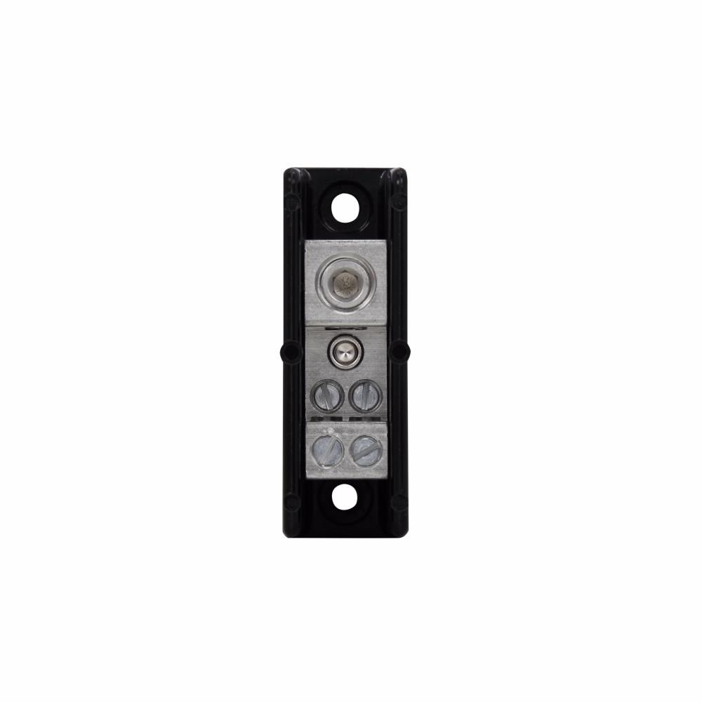 Eaton PDB220-1 Eaton Bussmann series PDB power distribution block, IP-20 Finger-safe, 600 Vac, 600 Vdc, 175A, Power distribution block, Single-pole, SCCR: 200 kA (12 To 4 AWG), 100 kA (14 To 4 AWG), Panel, Tin-plated aluminum connectors