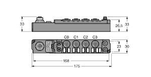 Turck SDPL-0404D-0004 piconet Coupling Module for PROFIBUS-DP, 4 Digital PNP Inputs Filter 3 ms, 4 Digital Outputs 0.5 A, , Configuration interface, Configurable functions, Supported via I/O‐ASSISTANT 2, Direct connection to the fieldbus, Direct connection to the IP link, Fibre-glass reinforced housing, Encapsulated module electronics, Metal connector, Degree of protection IP67