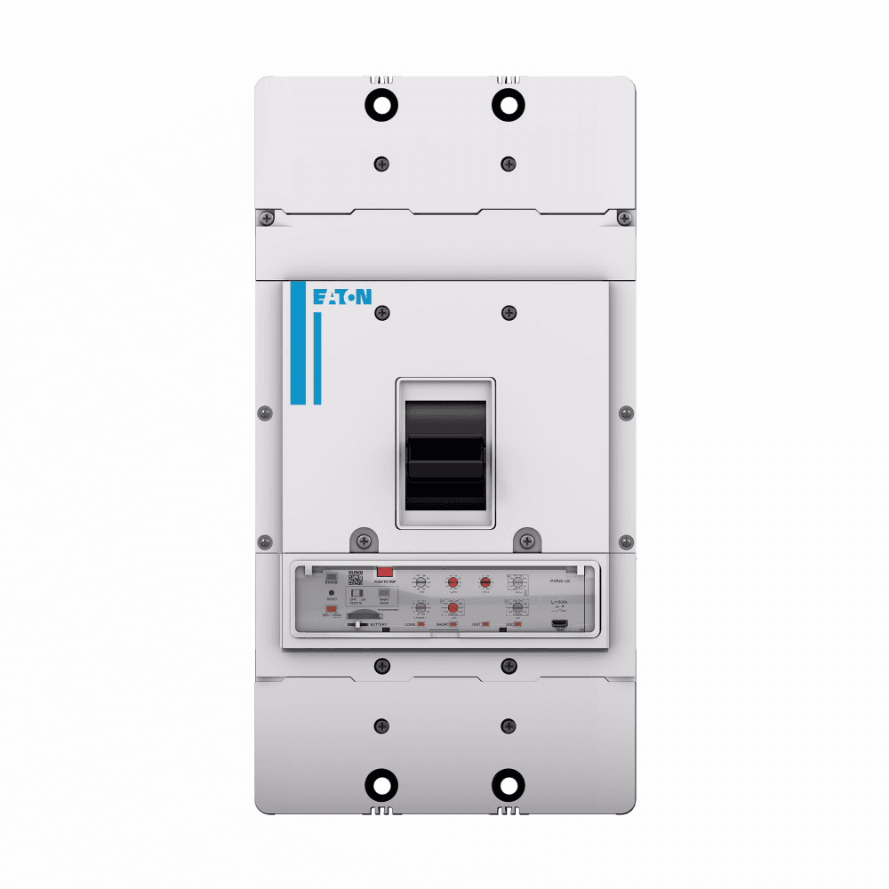 Eaton PDG43M0800D5YK PDG43M0800D5YK Eaton - Eaton Power Defense molded case circuit breaker, Globally Rated, Frame 4, Three Pole, 800A, 65kA/480V, PXR20D ARMS LSIG w/ Modbus RTU, CAM Link, ZSI & Relays, Standard Terminals Line Only (PDG4X3TA800)