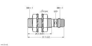 BI2-EG08K-RP6X-V1131 Part Image. Manufactured by Turck.