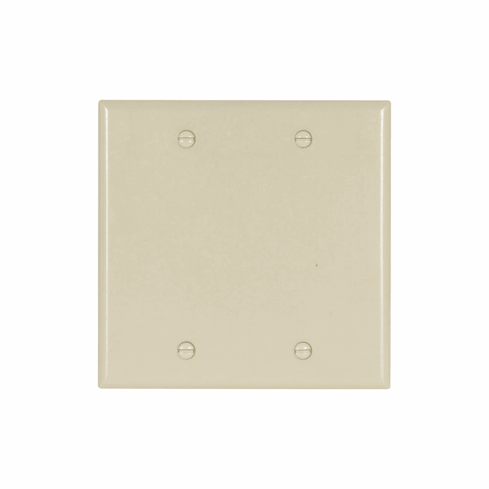 Eaton 2137V-BOX 2137V-BOX Eaton - Eaton Blank wallplate, Ivory, Blank Cutout, Thermoset, Two- gang, Standard, ED Box