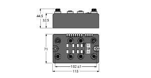 BLCDP-4M12VMH-4DO-2A-P Part Image. Manufactured by Turck.