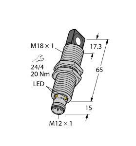 RU40U-M18MS-AP8X2-H1151 Part Image. Manufactured by Turck.