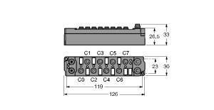 Turck SNNE-0808D-0001 piconet Extension Module for IP-Link, 8 Digital PNP Inputs Filter 3 ms, 8 Digital Outputs 0.5 A, , Direct connection to the IP link, Fibre-glass reinforced housing, Encapsulated module electronics, Metal connector, Degree of protection IP67