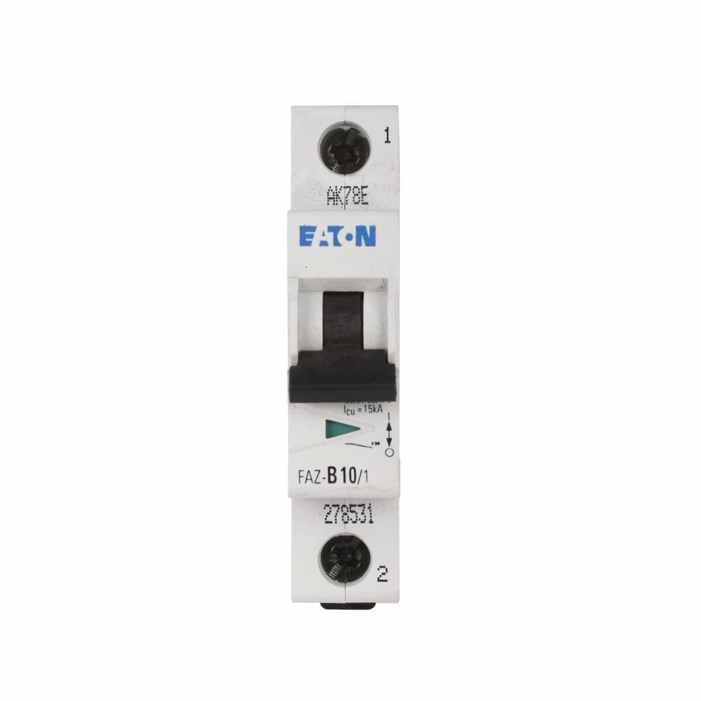 Eaton FAZ-C5/1-RT-SP Eaton FAZ branch protector,UL 1077 Industrial miniature circuit breaker - supplementary protector,Single package,Medium levels of inrush current are expected,5 A,15 kAIC,Single-pole,277 V,5-10X /n,Q38,50-60 Hz,Ring-tongue terminals,C Curve