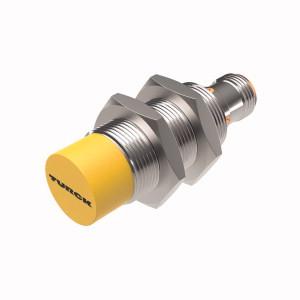 Turck NI12U-M18-AP6X-H1141 Inductive Sensor, Rated switching distance 12 mm, Non-flush, Threaded barrel, M18 x 1, Chrome-plated brass, Factor 1 for all metals, Protection class IP68, Resistant to magnetic fields, Extended temperature range, High switching frequency, DC 3-wire, 10…30 VDC, NO contact, PNP output, M12 x 1 male connector