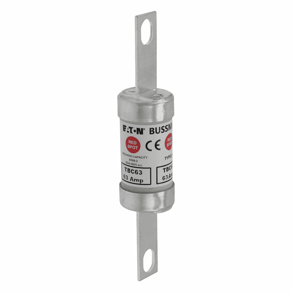 Cooper Bussmann TBC63 TBC63 Cooper Bussmann - Fuse-link, LV, 63 A, AC 660 V, DC 460 V, BS88, 27 x 129 mm, gL/gG, BS