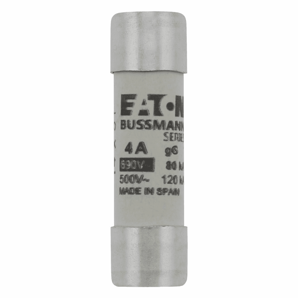 Cooper Bussmann C14G4 C14G4 Cooper Bussmann - Eaton Bussmann series low voltage 14 x 51 mm cylindrical/ferrule fuse, rated at 690 Volts AC, 4 Amps, 80 kA Breaking capacity, class gG/gL, without indicator, compatible with a CH14 Modular fuse holder