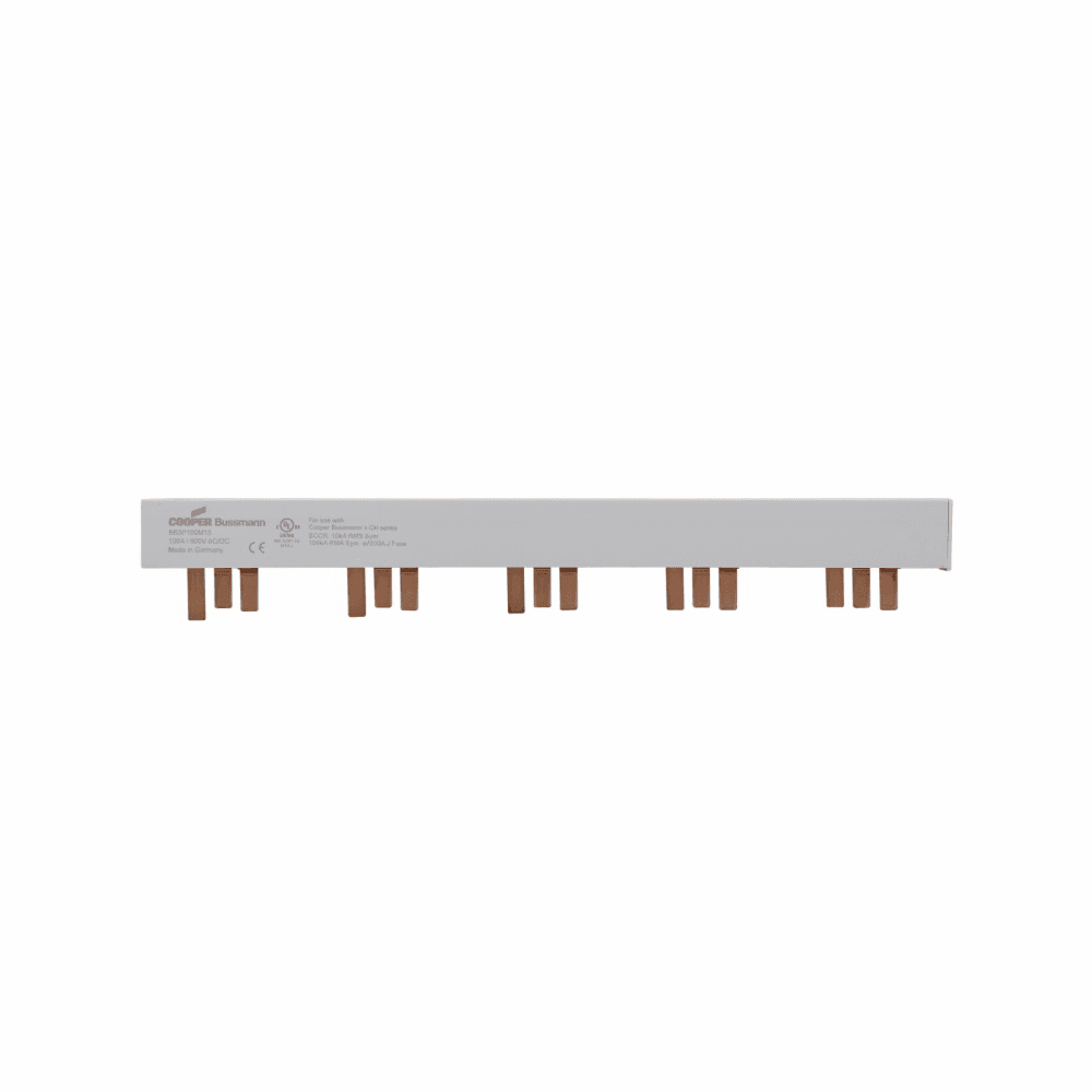 Cooper Bussmann BB3P100M15 BB3P100M15 Cooper Bussmann - Eaton Bussmann series comb busbar, Modular comb bus bar, 15 Pins, 100 A, Class J, Non-indicating, 600 Vac/dc