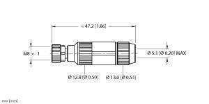 B 5136-0 Part Image. Manufactured by Turck.