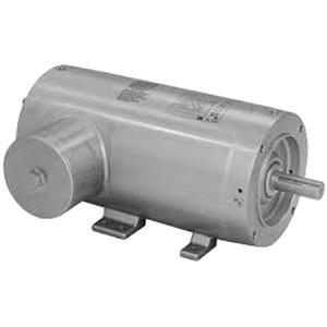 Baldor (ABB) CFSWDM3542-E-G AC Motor; 3/4HP Power; 208-230/460VAC at 60HZ Voltage; 3 Phase; 1.3A Full Load Current; 4 Pole; 1800RPM Speed; 56C Frame Size; Stainless Steel Housing; TENV Enclosure; Foot Mounted; High Pressure Washdown; Food Safe