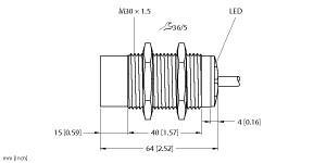 NI20U-M30-AN6X Part Image. Manufactured by Turck.