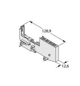 Turck BL20-S4T-SBBS-CJ BL20 base module, Tension spring connection, , Passive connection components for sensors and actuators, Quick replacement of electronics in wired state, Mechanical coding prevents plugging of wrong electronic module, Protection class IP20, Tension spring connection, Disc design