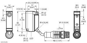 BI5U-Q12-VP6X2-0.2-RS4.4T Part Image. Manufactured by Turck.