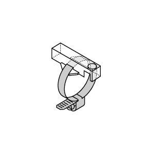 Turck KLR1-ASB3 Accessories, Mounting Bracket with Clip Collar, For Round Cylinders, Tie-rod Cylinders, Mounting on round cylinders, Cylinder diameter: 17…29 mm, Plastic: Trogamid