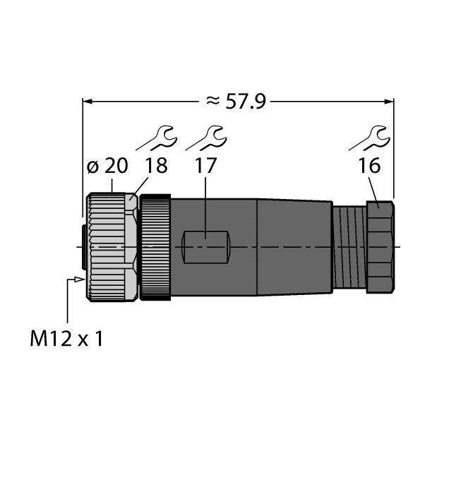 Turck BM 8151-0/PG9 Actuator and Sensor Field Wireable, , A-coding, Metal coupling nut