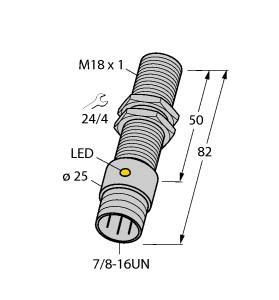 BI5-G18-AZ3X-B1331 Part Image. Manufactured by Turck.