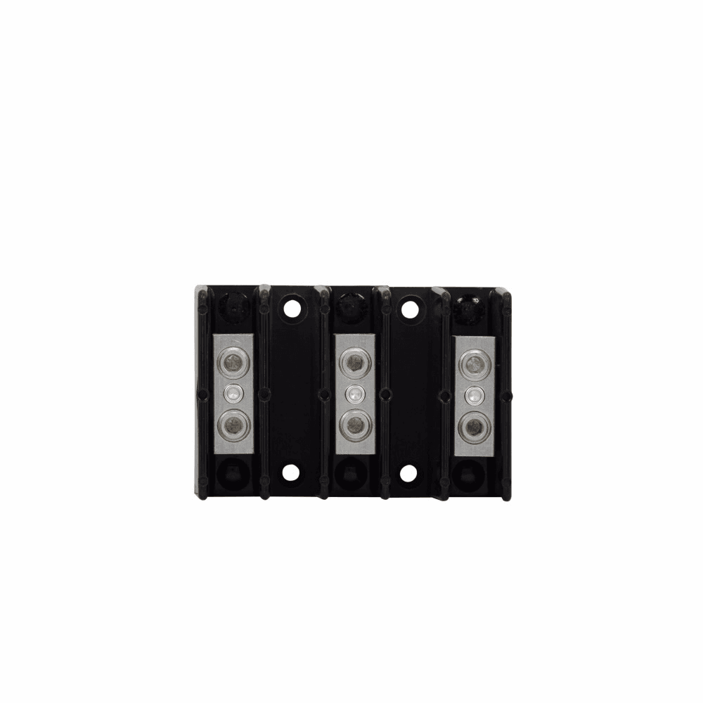 Cooper Bussmann PDB204-3 PDB204-3 Cooper Bussmann - Eaton Bussmann series PDB power distribution block, IP-20 Finger-safe, 600 Vac, 600 Vdc, 175A, Power distribution block, Three-pole, SCCR: 200 kA, Panel, Tin-plated aluminum connectors - PDB204-3