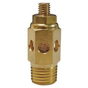 Dixon SCM28 Muffler; 1/4" NPT; 1-9/16" HT; 300 PSI Maximum Operating Pressure; Brass; 35 DegF to 300 DegF; 2 DegC to 149 DegC; Temperature Range; 30 SCFM Maximum Adjusted Flow; 50 Optional Pkg/Box Qty