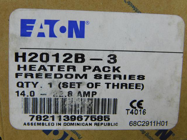 H2012B-3 Part Image. Manufactured by Eaton.