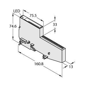 BL20-E-4AO-U/I Part Image. Manufactured by Turck.