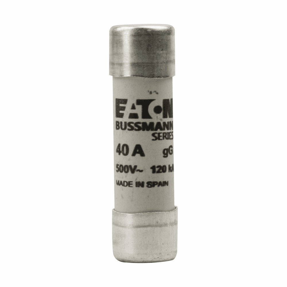 Cooper Bussmann C14G40 C14G40 Cooper Bussmann - Eaton Bussmann series low voltage cylindrical fuse, 500V, 40A, CH14 fuse holder, fuse, Ferrule end X ferrule end, Class C gL/gG, Cylindrical, 14 x 51 mm CH Modular fuse holder, Ceramic body, Silver-plated copper endcap