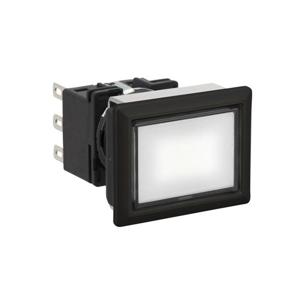 Idec LB8L-M1T14PW LB 16mm Illuminated PB SPDT PW, Sleek flush mount design,  Standard bezel with 16mm hole size also available,  Bright LED illumination,  27.9mm depth behind the panel,  3PDT contact block available,  5A contact ratings,  IP65 degree of protection,  Metall