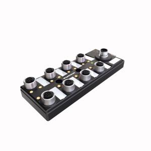 Turck TBIL-M1-16DXP-B I/O hub for connection of digital signals to IO-Link master, 16 universal digital channels, PNP, , Glass fiber reinforced housing, Shock and vibration tested, Fully potted module electronics, Protection classes IP65, IP67, IP69K