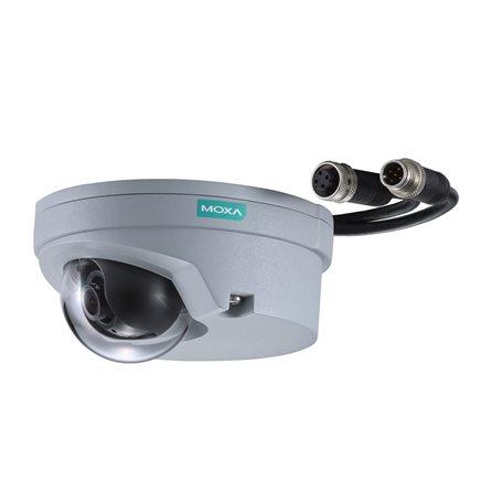 Moxa VPORT P06-2L80M-T EN 50155, 1080P, H.264/MJPEG IP camera with M12 connector, 1 audio input, PoE, 8.0 mm lens, -40 to 70°C operating temperature