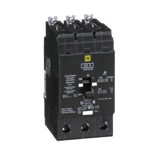 EDB34125 Part Image. Manufactured by Schneider Electric.