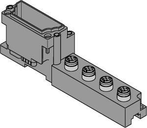 Turck BL67-B-4M12-P BL67 base module, 4 × M12 Connector, 5-pin, Paired, , Passive connection components for sensors and actuators, Quick replacement of electronics in wired state, Mechanical coding prevents accidental plugging of the wrong electronic module, Protection class IP67, M12 connection technology, 5-pin, 4 slots, Pairwise assignment