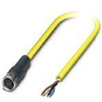 Phoenix Contact 1406238 Sensor/actuator cable, 4-position, PVC, yellow, free cable end, on Socket straight M8, cable length: 10 m