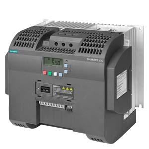 Siemens 6SL3210-5BE31-1CV0 SINAMICS V20 380-480 V 3AC -15%/+10% 47-6 Rated power 11 kW with 150% overload for 60 sec. Integrated filter C3 I/O interface: 4 DI, 2 DQ, 2 AI, 1 AO Fieldbus: USS/Modbus RTU with built-in BOP Degree of protection IP20/UL open Size: Size D 240x207x173 (Wx