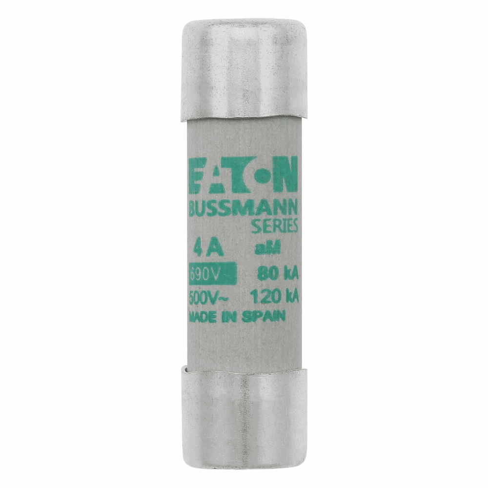 Cooper Bussmann C14M4 C14M4 Cooper Bussmann - Eaton Bussmann series low voltage 14 x 51 mm cylindrical/ferrule fuse, rated at 690 Volts AC, 4 Amps, 80 kA Breaking capacity, class aM, without indicator, compatible with a CH14 Modular fuse holder